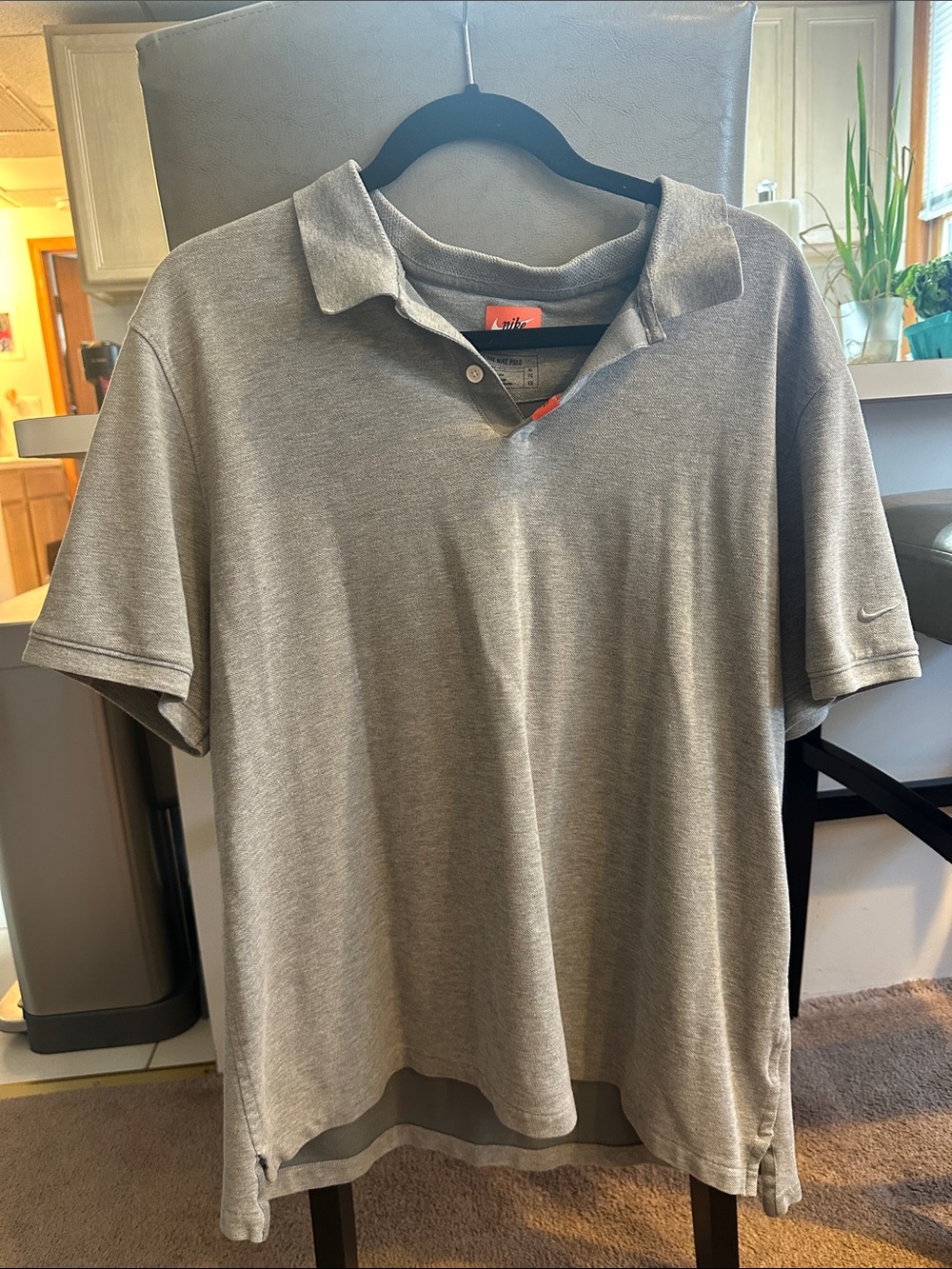 Nike Men's Heather Gray Polo Shirt